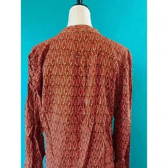 NWT Rock Flower Paper Darcy Spice Rayon Tunic Dress Orange Indian Print Size L - Picture 4 of 6